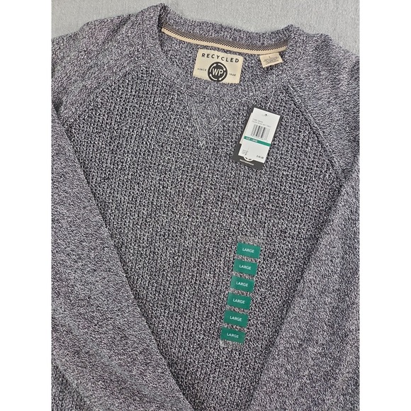 Weatherproof Other - Weatherproof Recycled Mens Sweater L Black White Twist Pullover Long Sleeve NEW